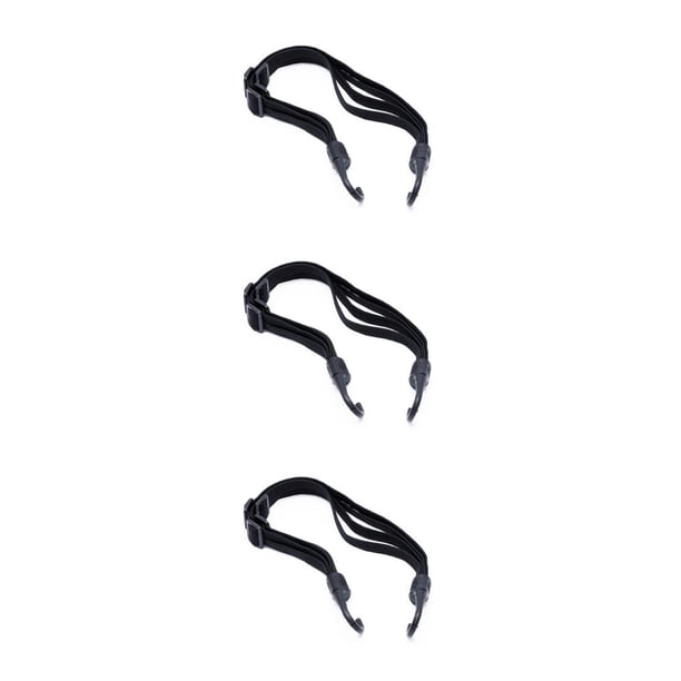 Sonducket casco ajustable cuerda cuerda elástica alta resistencia correa fija casco equipaje cable flexible con ganchos para bicicleta negro / Type1 NO1
