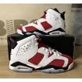 thumbnail image 1 of Ni - ke Ni - ke Air Jordan 6 Retro Carmine Red White Black 384665-106 GS Sizes, 1 of 5