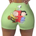 thumbnail image 1 of Pantalones cortos de ciclismo para entrenamiento de voleibol con paisaje de Van Gogh personalizado de Snoopy y Charlie Brown Pantalones cortos de yoga para gimnasio de Peanuts para mujer, 1 of 5