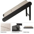 thumbnail image 3 of PETMAKER Foldable Wooden Pet Ramp for Bed, Couch, or Vehicle (Gray/Cream), 3 of 11