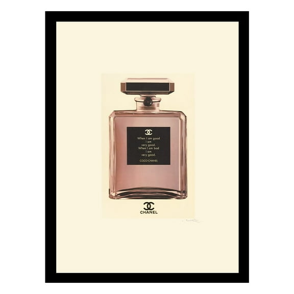 Fashion Glam Perfume Bottle, Classic Quote - Framed Print
