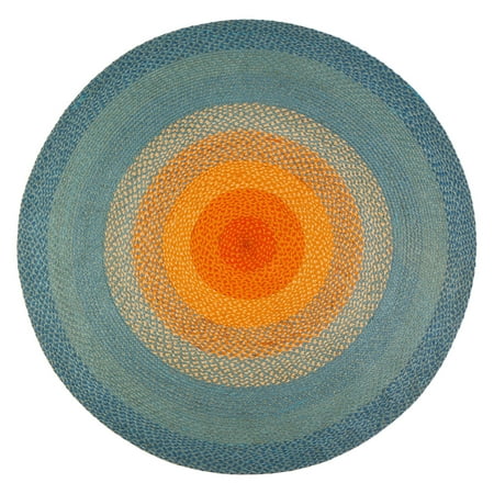 Anji Mountain Olwyn Braided Rug Enliven your floors with color with the Anji Mountain Olwyn Round Braided Indoor Area Rug. This hand-braided rug accents high-traffic areas  including the foyer and kitchen  holding up well under regular use.