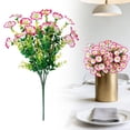 thumbnail image 2 of Artificial Morning Glory Flowers for Outdoors, Silk Morning Glory Bush, Faux Flowers UV Resistant Artificial Flowers for Outdoor Garden Patio Grave Table Centerpiece Decor, 1Pc(Pink,13.7x5"), 2 of 9
