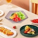 thumbnail image 5 of Bandeja de fruta transparente con pentagrama para aperitivos y dulces. Bandeja de plástico resistente para postres y entretenimiento. Aestivo | Rosa | AESTIVO, 5 of 7