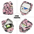 thumbnail image 5 of Cats Black Pink Cartoon Travel Laptop Backpack Casual Daypack Lightweight Bookbag Compartment for Business, 5 of 7