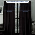 thumbnail image 5 of Kotton Culture Pinch Pleated Drapes Blackout Curtains for Traverse Rods Thermal Insulated Room Darkening Window Treatment Panel for Bedroom, Patio Door W(26"+26") L45 (2 Panels Combined, Black), 5 of 8