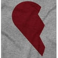 thumbnail image 2 of Other Half Heart Cute Matching Set Plus Size Crewneck Graphic Tee Shirt Brisco Brands 2X, 2 of 5