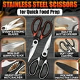 thumbnail image 3 of 2 in 1 Kitchen Scissors for Food – Stainless Steel Blade & Plastic Cutting Board Scissors with Safety Lock | 9.6" Tomato Knife, Fruit & Vegetable Cutter – Easy-to-Use Kitchen Shears for Meat, Cheese, 3 of 9