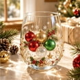 thumbnail image 3 of QISIWOLE 2D Christmas Glass Art Cup, Stemless Wine Glasses with Santa Snowman Reindeer Tree, Drinking Glasses for Coffee Cocktails Whiskey Soda, Xmas Home Bar Holiday Decor, Unique Christmas Gift, 3 of 8