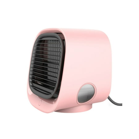 

TUTUnaumb Mini Misting Cooling Fan Powerful Quiet Portable Desktop Cooling Fan Space Cooler With 300ml Water Tank Cordless&Rechargeable Desk Fan For Home And Office-Pink