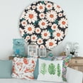 thumbnail image 2 of Designart 'Prolific of White Daisy Flowers' Traditional Circle Metal Wall Art 29x29 - Disc of 29, 2 of 5