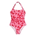 thumbnail image 4 of Girls Swimsuits Size 14-16 One Piece Bikini Cute Pattern Print Bathing Suit Adjustable Strap Tankini Set Swim Tank Top Ruffle Skirted Swimwear, 4 of 9