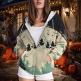 thumbnail image 5 of Godom Womens Zip Up Hoodies Oversized Sweatshirts Fall Fashion Outfits Casual Jackets Hallowee Hoodie 2025 Winter Clothes, 5 of 7