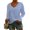 Blue, variant on Women'S V-Neck Blouses 2024 Fashion Casual Solid Color Long Sleeves Loose Fit Basic T Shirt Pullover Tops Black XXL