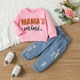 PatPat Baby Girl Outfit Clothes Set Casual Letter Pattern Long Sleeve