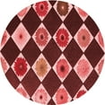 thumbnail image 1 of Ahgly Company Machine Washable Indoor Round Transitional Cranberry Red Area Rugs, 7' Round, 1 of 7