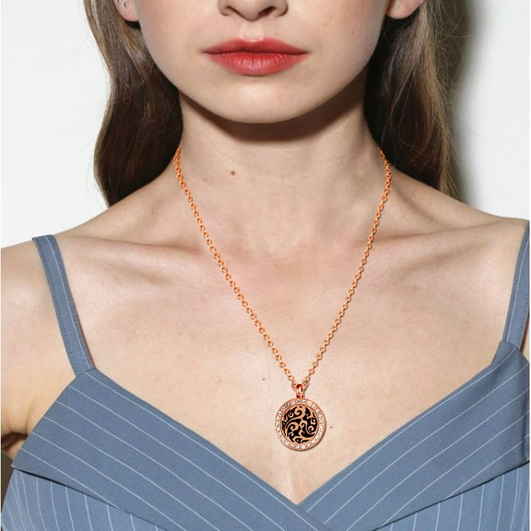 Essential oil crystal necklace hot sale