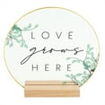 thumbnail image 5 of Inspirational "Love Grows Here" Translucent Tabletop Plaque with Solid Wood Base Stand, 5 of 6