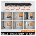 thumbnail image 5 of HORUSDY 64 inch Adjustable Storage System Wall Mount Tool Organizer Hangers Mop Broom Holder Shovel Rake, 5 of 7