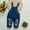Blue, variant on Cethrio Kids Girls Overalls, Buttons Printed Stretchy Adjustable Denim Jumpsuits Blue Size 1 T
