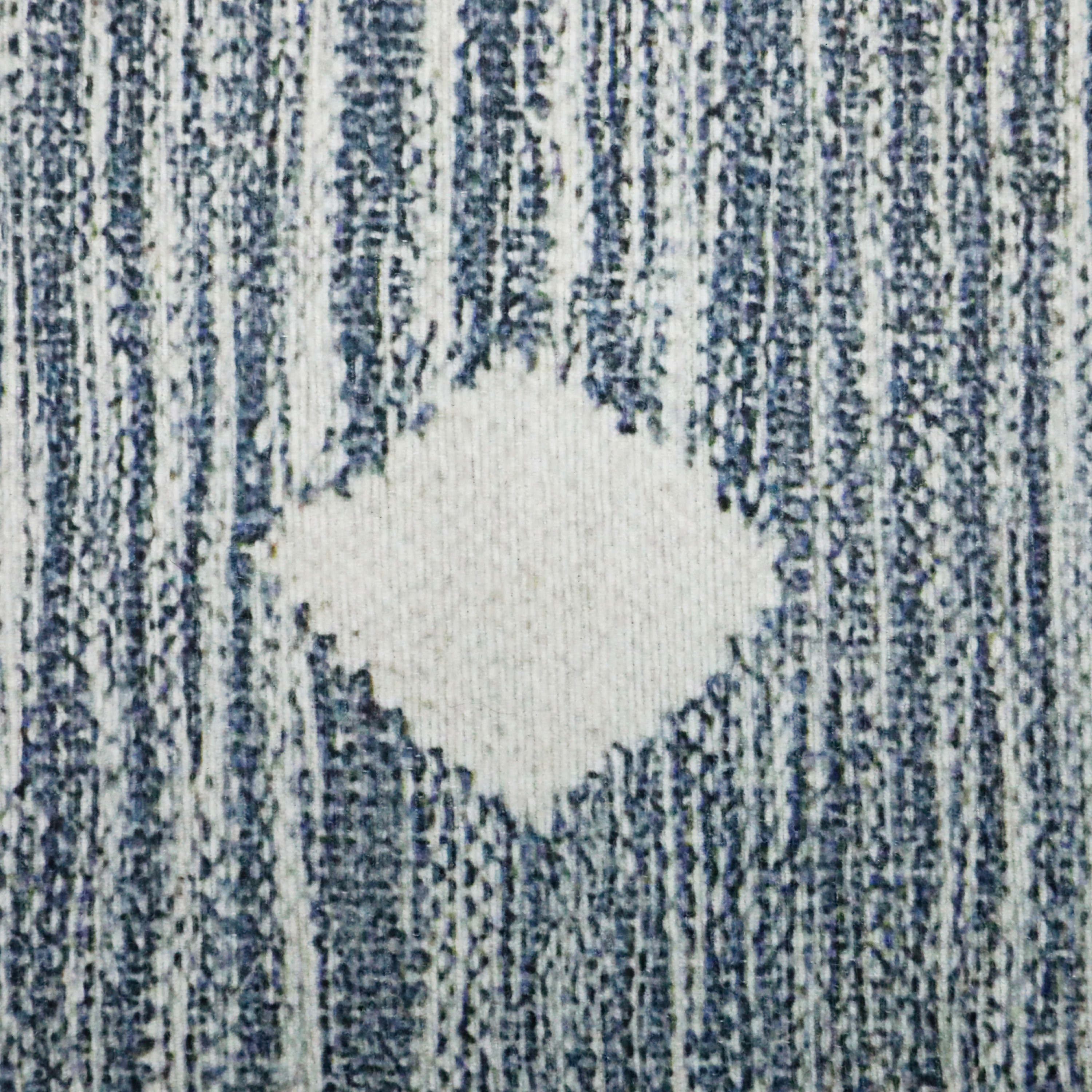 Washable Skid-Resistant Runner Rug Geometric Blue/Grey 24" x 72"