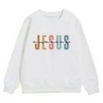 thumbnail image 4 of LUOGENLI Hoodies Sweatshirts for Girls Size 10-12 Girl's Graphic Prints Sweatshirt Crewneck Long Sleeve Cute Drop Shoulder Pullover Tops Girls Valentine's Day Hoodies Size 7-8 White 8-9 Years, 4 of 4