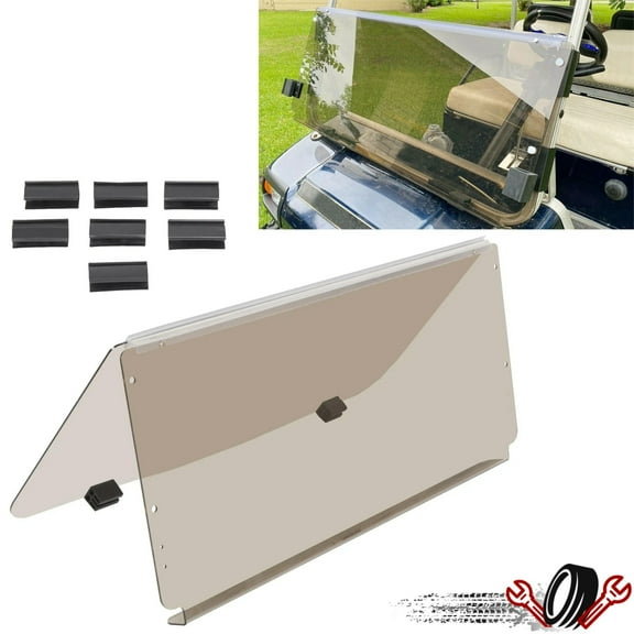 For Club Car DS 1982-2000.5 Tinted Folding Golf Cart Windshield Windscreen