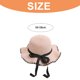 thumbnail image 2 of Sombrero de 56-58cm de circunferencia para mujer, protector solar de verano, sombrero de ala grande, sombrilla de viaje, sombrero de paja para playa, sombrero para el sol con lazo, 2 of 5