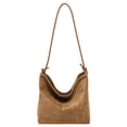 thumbnail image 1 of Bolso Hombro Gamuza Retro para Mujeres Compras Viajes, 1 of 9