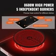 thumbnail image 2 of 36 Inch Electric Cooktop with Radiant Ceramic Surface 5 Burner Touch Control, 2 of 12