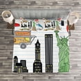 thumbnail image 3 of Ambesonne Hipster Quilted Bedspread Set 3 Pcs, Big Apple Hot Dog, King Size, Multicolor, 3 of 3