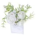 thumbnail image 6 of CIMAXIC Wedding Groomsmen Accessory Pocket Boutonniere for Men with Silk Flower White 1Pack for Parties, 6 of 8