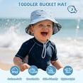 thumbnail image 6 of American Trends Baby Sun Hats UPF 50+ Toddler Bucket Hats Sun Protection Baby Swim Hat Summer Beach Hat Wide Brim Kids Bucket Hats for Boys Girls, 6 of 8