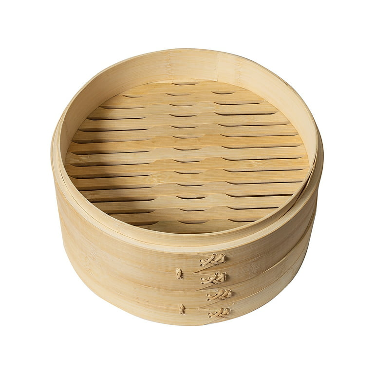 Joyce Chen 2-Tier Bamboo Steamer Baskets, 10-Inch