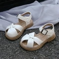thumbnail image 2 of Krdevn Girls Closed Toe Sandals Adjustable Buckle Lightweight Breathable Casual Outdoor School Shoes,3.5, 2 of 9