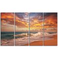 thumbnail image 2 of Waves under Colorful Clouds - Large Seashore Canvas Print, 2 of 3
