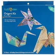 Hello Hobby Origami Kit, Multicolor, 61 Pieces, Paper and Instructions Included Unisex, Adult