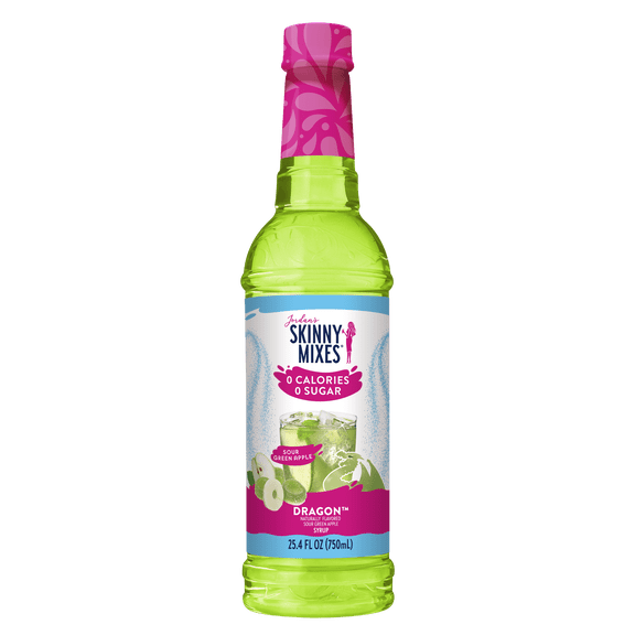Jordan's Skinny Mixes Sugar Free Dragon - Sour Green Apple Syrup, 25.4 Fl Oz