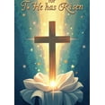 thumbnail image 4 of LUUFILx Easter Religious Banner He Has Risen Backdrop Cross Background Spiritual Church Decoration Resurrection Sunday Altar Display Faith Event Decor, 4 of 8