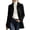 Black, variant on Rexolia Women's Single Breasted Coat Stand Collar Long Length with Side Pockets Army Green L