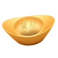 thumbnail image 5 of Tongina Chinese Gold Ingot Decoration Desktop Ornament Tables Display Feng Shui Table Top Decor Spring Festival Decor for Office, 5 of 8