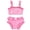 Bow Hot Pink, variant on Toddler Girls Leopard Print Ruffle Bikini Set One Shoulder Flounce Swimsuit 2 Piece Tankini Bathing Suit Beach Swimwear 3-4 Years