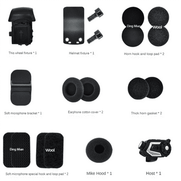 Motorcycle Helmet Intercom Bluetooth Headset with 2K Camera Recorder Intercom Car DVR Electric Vehicle Recorder,A