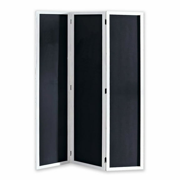47" x 1.5" x 67" Black And White, Wood, Chalkboard - Screen