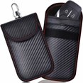 thumbnail image 1 of Funda para Llave de Coche Anti RFID Bolsa Faraday con Bloqueo de Señal, Juego de 2 Bolsas de Bloqueo de Señal RFID para Llave de Coche, Funda de Protección Anti RFID en Fibra de Carbono, 1 of 5
