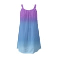thumbnail image 5 of OKBOP Camis Sleeveless Round Neck Dress Women's Summer Printed Sleeveless Scoop Neck Sexy Sundress Casual Swing Beach Dresses ball Mermaid Dress Clearance Purple XXL(12), 5 of 6