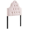 thumbnail image 1 of Pemberly Row Twin Diamond Tufted Performance Velvet Headboard in Pink, 1 of 7