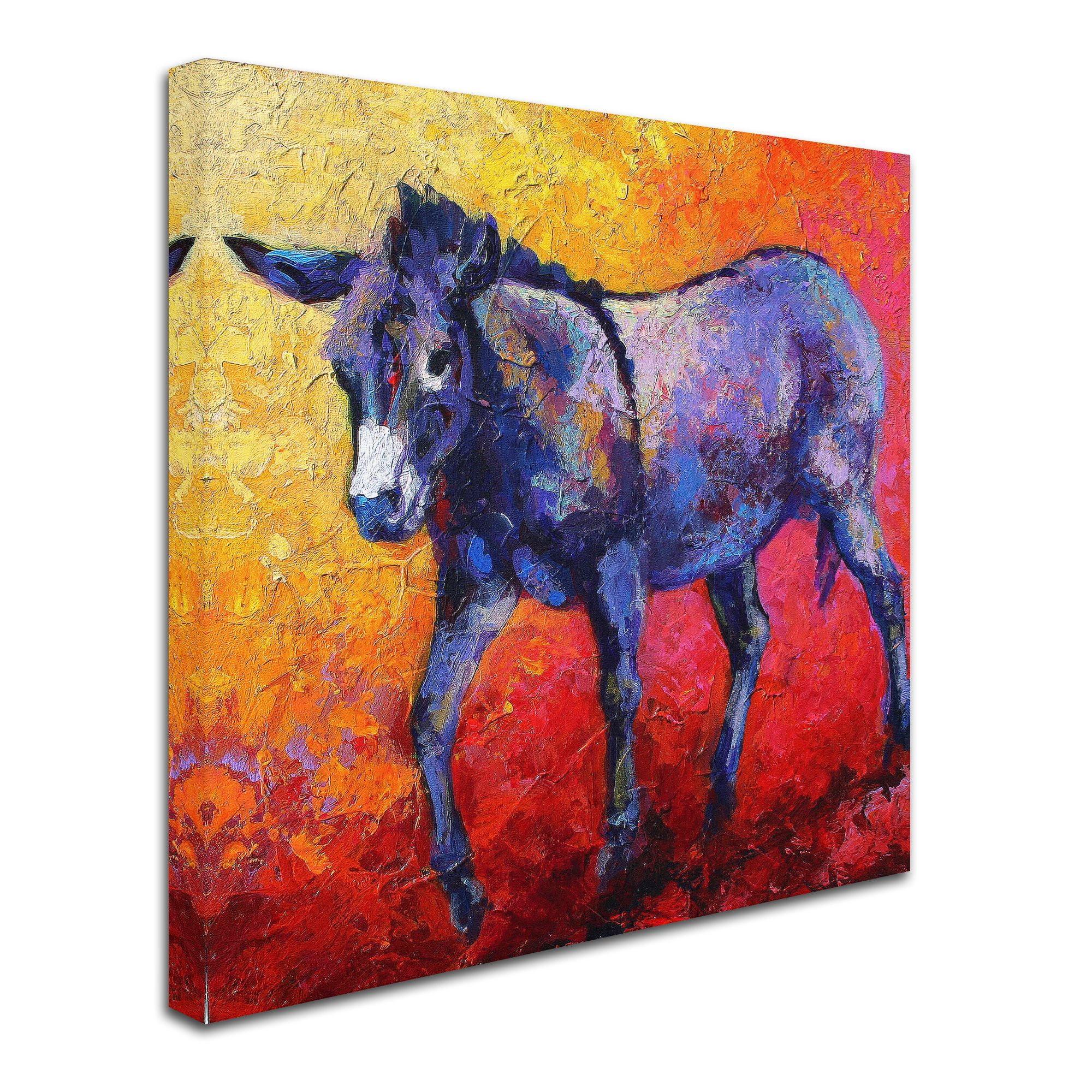 Trademark Fine Art Burro II Canvas Art - 24 x 32 Donkey Painting
