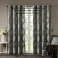 thumbnail image 3 of Window Curtains Ogee Knitted Jacquard Total Blackout Curtain Panel(Only 1 Pc Panel),Blackout Curtains, 3 of 16