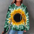 thumbnail image 2 of Tqcoqu Women's Tie Dye Waffle Knit Hoodie,Drawstring Hood Long Sleeve Casual Pullover Plus Size Sweatshirt with Kangaroo Pocket, 2 of 6